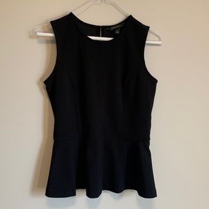 Banana republic black peplum sleeveless top